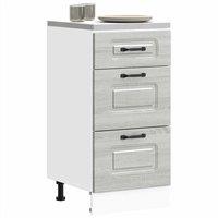 Berkfield Home Kitchen Base Cabinet Kalmar Grey Sonoma Engineered Wood