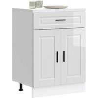 Berkfield Home Kitchen Base Cabinet Porto High Gloss White Engineered Wood