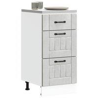 Berkfield Home Kitchen Base Cabinet Lucca Concrete Grey Engineered Wood