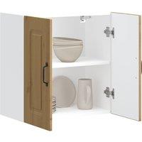 Berkfield Home Kitchen Wall Cabinet Kalmar Artisan Oak Engineered Wood in Brown