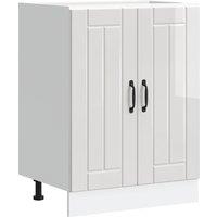 Sink Base Cabinet Lucca High Gloss White Engineered Wood