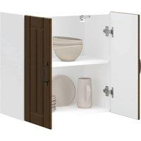 Berkfield Home Kitchen Wall Cabinet Lucca Brown Oak Engineered Wood