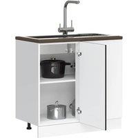 Berkfield Home Sink Base Cabinet Black Engineered Wood