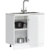 Berkfield Home Kitchen Base Cabinet Kalmar White Engineered Wood