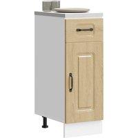 Berkfield Home Kitchen Base Cabinet Kalmar Sonoma Oak Engineered Wood in Brown