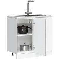 Berkfield Home Kitchen Base Cabinet Kalmar Grey Sonoma Engineered Wood