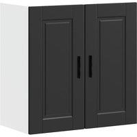 Berkfield Home Kitchen Wall Cabinet Porto Black Engineered Wood