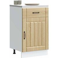 Berkfield Home Kitchen Base Cabinet Lucca Sonoma Oak Engineered Wood in Brown