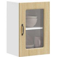 Kitchen Wall Cabinet with Glass Door Kalmar Sonoma Oak Engineered Wood