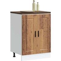 Berkfield Home Kitchen Base CabinetPorto Old Wood Engineered Wood in Brown