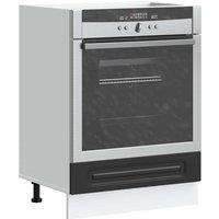 Berkfield Home Oven Cabinet Kalmar Black Engineered Wood