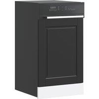 Berkfield Home Dishwasher Panel Porto Black 45x1, 5x67 cm Engineered Wood