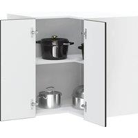 Berkfield Home Kitchen Wall Corner Cabinet Lucca Black Engineered Wood
