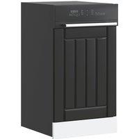 Berkfield Home Dishwasher Panel Lucca Black Engineered Wood