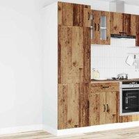 Berkfield Home Kitchen Cupboard Kalmar Old Wood Engineered Wood in Brown