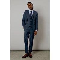 Navy Marl Skinny Fit Suit Trousers