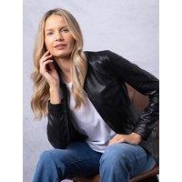 Lakeland Leather Women's Threlkeld' Leather Jacket in Black | Size: 18