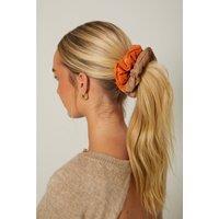 Madein Women's Two Pack Quilted Scrunchies in Orange