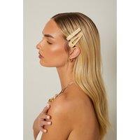Madein Women's 2 Pack Gold Flake Hair Slides