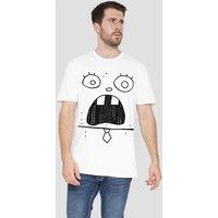 Spongebob Squarepants Doogle Face Unisex Adult T-Shirt, White | Size: 5XL