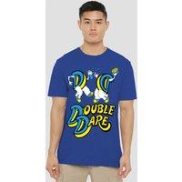 Paramount Home Entertainment Double Dare Vintage Double Dare LogoT Shirt, Royal Blue | Size: Medium