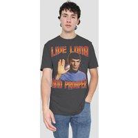 Star Trek St Original Live Long & Prosper-Adult Heather, Black in Charcoal | Size: XL