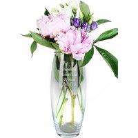 Personalised Memento Company Personalised Tapered Bullet Vase in Clear