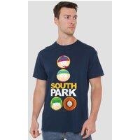 South Park Solid Circles Unisex T-Shirt, Navy | Size: Medium