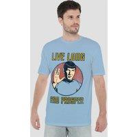 Star Trek Long Life Unisex T-Shirt, Light Blue | Size: Medium