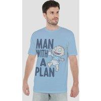 Rugrats Man With A Plan Unisex Adult T-Shirt, Light Blue | Size: Small