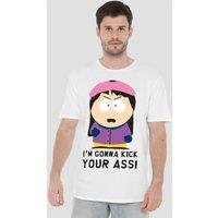 South Park Im Gonna Kick Your Ass T-Shirt, White | Size: 2XL