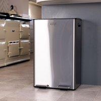 Charles Bentley 30L/40L/60L Double Compartment Kitchen Bin in Silver | Size: Large