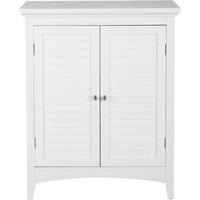 Teamson Home Bathroom White Wooden Free Standing Cabinet Unit
