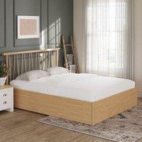 GFW Fusum Spindle Ottoman Bed in Light Oak | Size: King