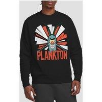 Spongebob Plankton Crew Sweatshirt, Black | Size: Medium