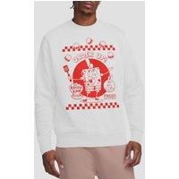 Spongebob Squarepants Order Up Unisex Crew Sweatshirt, White | Size: Medium