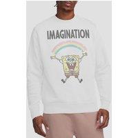 Spongebob Imagination Crew Sweatshirt, White | Size: Small