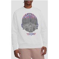 TOP GUN Paramount, Helmet Crew Sweatshirt, White | Size: Small