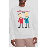 South Park Terrance & Phillip Crew Sweatshirt, White | Size: XL