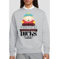 South Park Wade Through Dicks Crew Sweatshirt, Athletic Heather in Light Grey | Size: Large