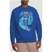 Paramount Home Entertainment Avatar The Last Airbender Katara Water Wave Crew Sweatshirt, Royal Blue | Size: Medium