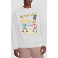 Hey Arnold Arnold & Gerald Crew Sweatshirt, White | Size: Small