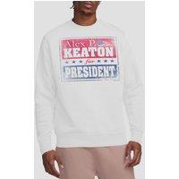 Paramount Home Entertainment Family Ties Alex For President Crew Sweatshirt, White | Size: Small