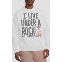 Spongebob Under A Rock Crew Sweatshirt, White | Size: Large