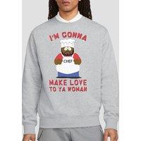 South Park Make Love Crew Sweatshirt, Athletic Heather in Light Grey | Size: Small