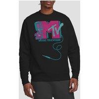 MTV Microphone Logo Crew Sweatshirt, Black | Size: 2XL