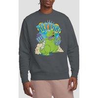 Rugrats Reptar Stomp Crew Sweatshirt, Charcoal | Size: XL