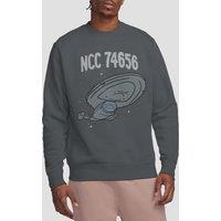 Star Trek The Intrepid Class Crew Sweatshirt, Charcoal | Size: 2XL