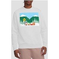 South Park Bus Stop Crew Sweatshirt, White | Size: Large
