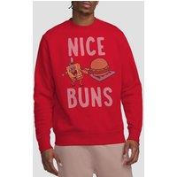 Spongebob Nice Buns Unisex Crew Sweatshirt, Red | Size: 2XL